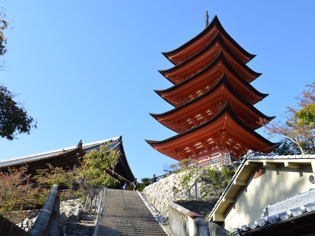 Miyajima of five-story pagoda